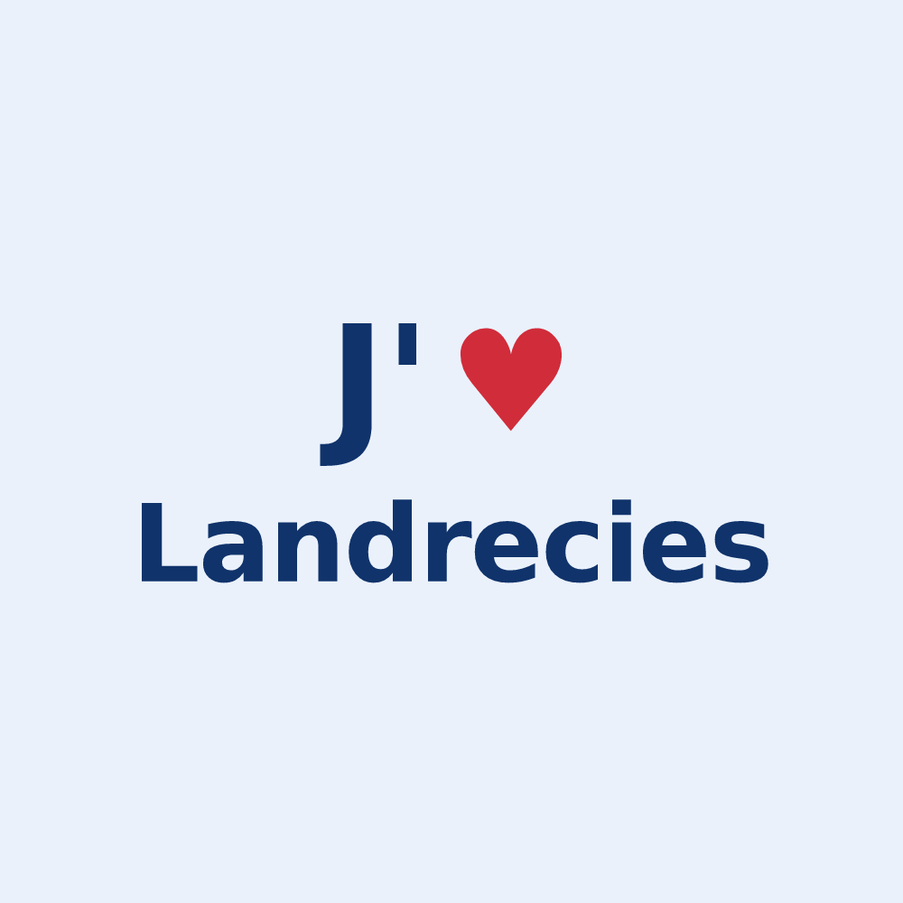 Sticker personnalisé Landrecies — design J'aime Landrecies
