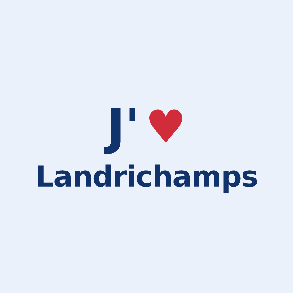 Sticker personnalisé Landrichamps — design J'aime Landrichamps