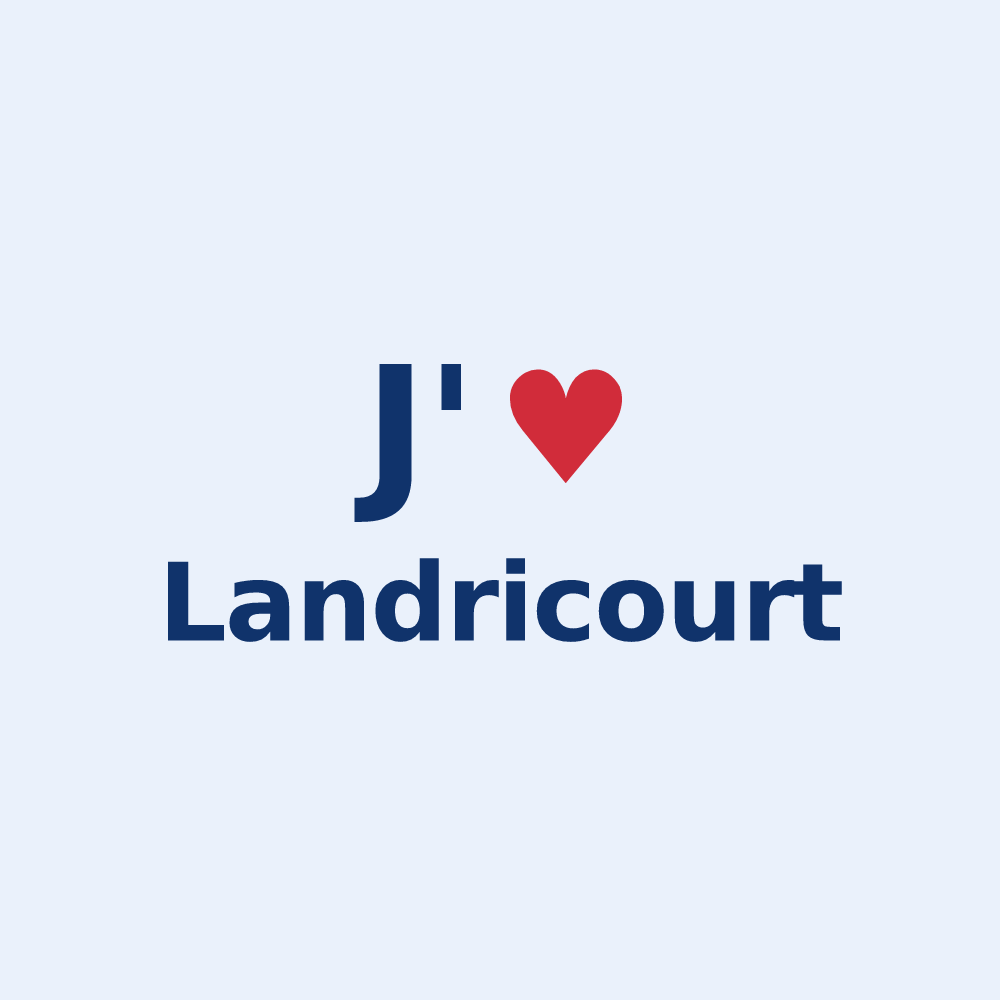 Sticker personnalisé Landricourt — design J'aime Landricourt