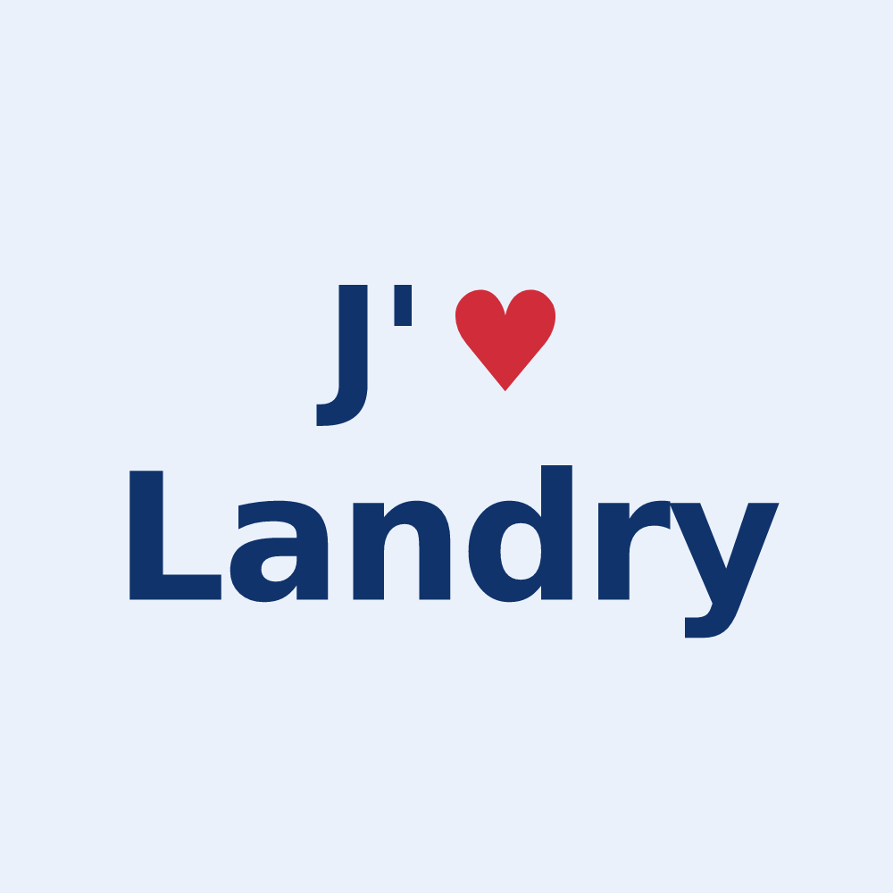 Sticker personnalisé Landry — design J'aime Landry