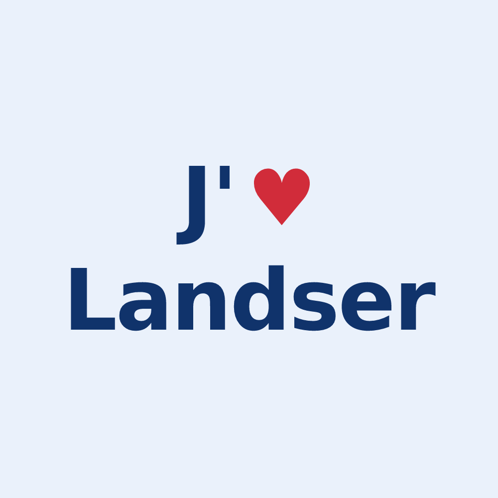 Sticker personnalisé Landser — design J'aime Landser