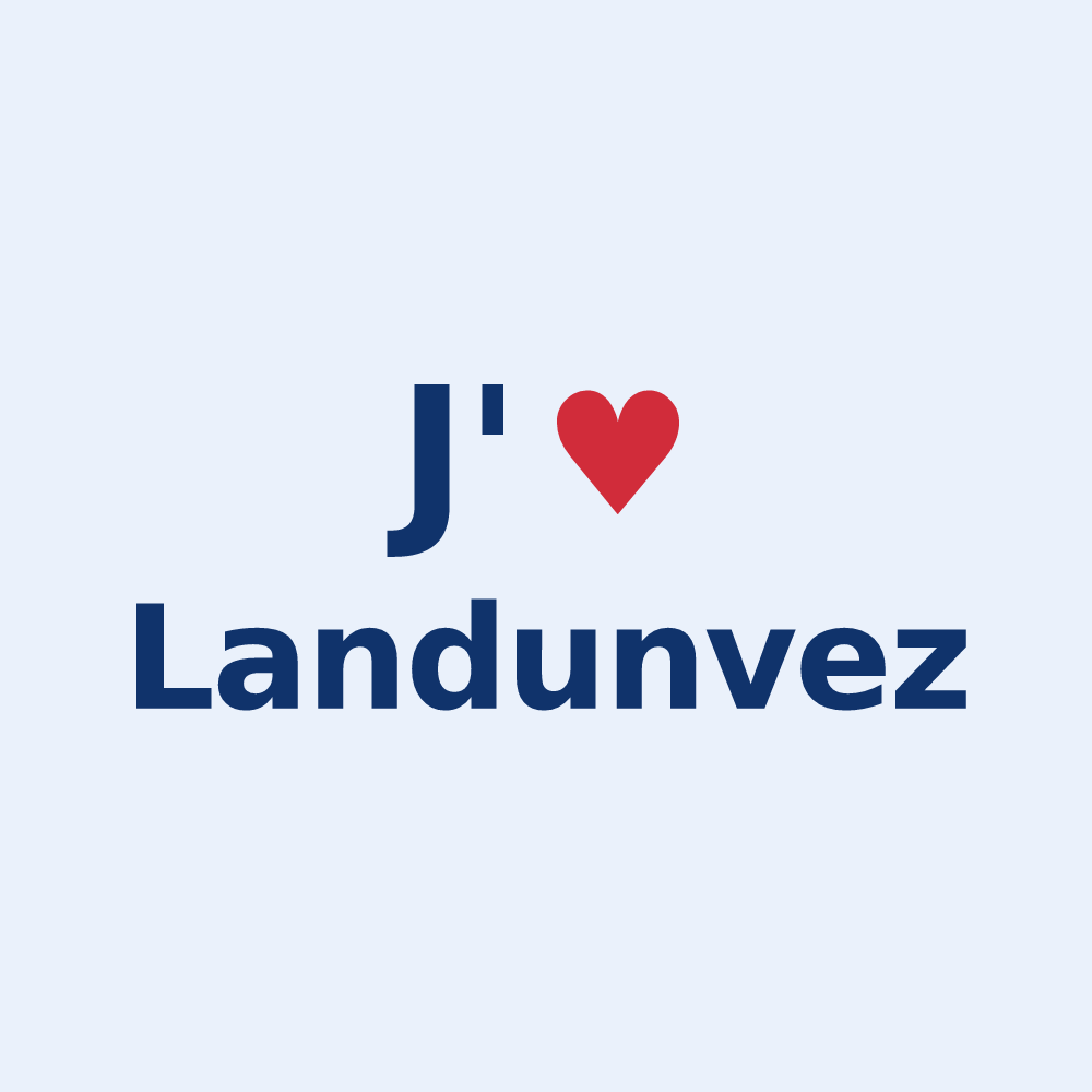 Sticker personnalisé Landunvez — design J'aime Landunvez