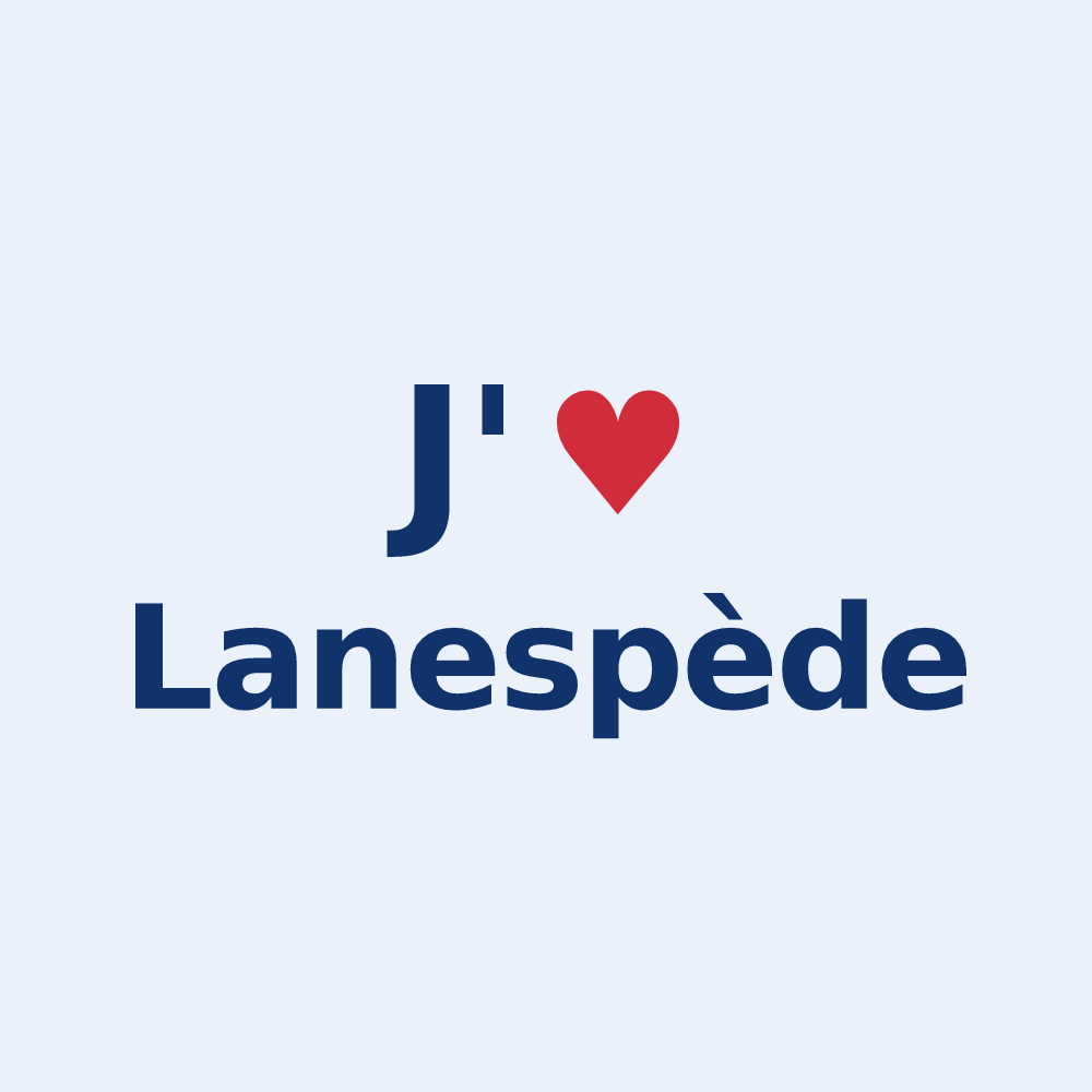 Sticker personnalisé Lanespède — design J'aime Lanespède
