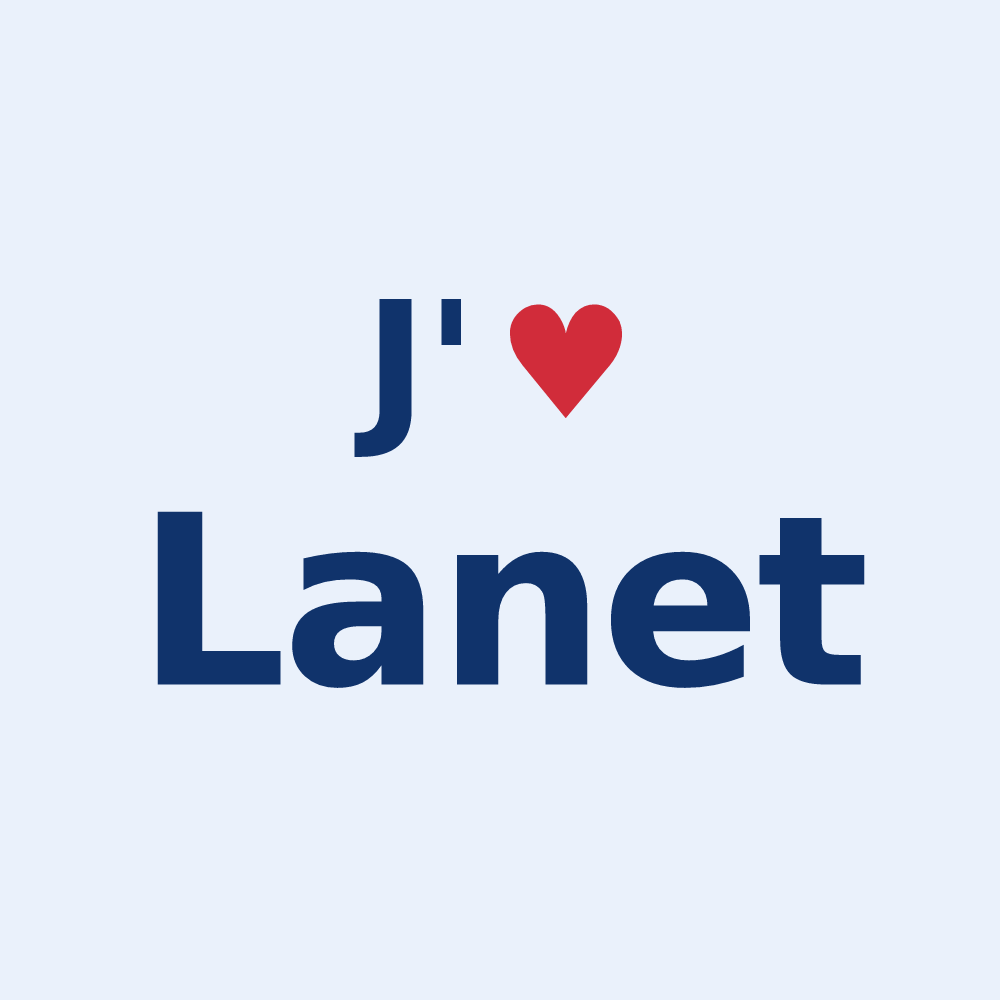 Sticker personnalisé Lanet — design J'aime Lanet