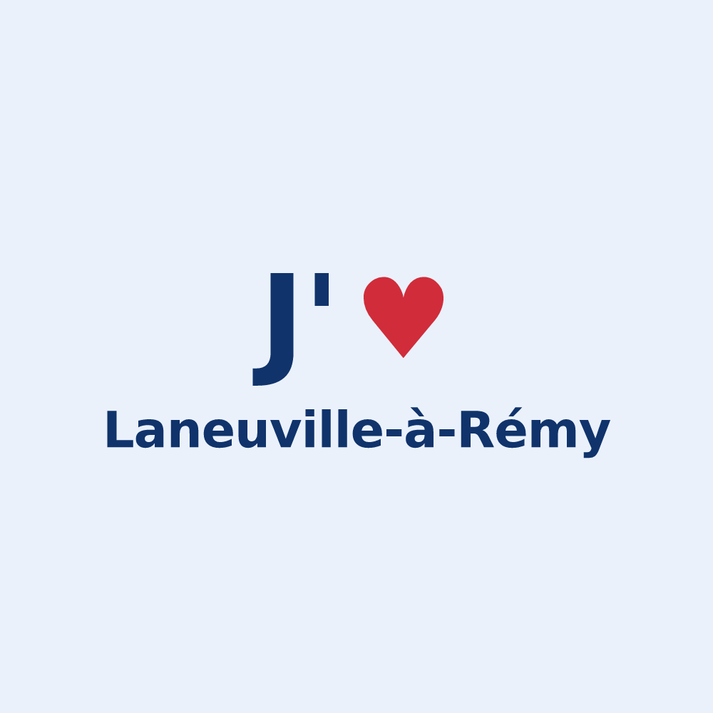 Sticker personnalisé Laneuville-à-Rémy — design J'aime Laneuville-à-Rémy