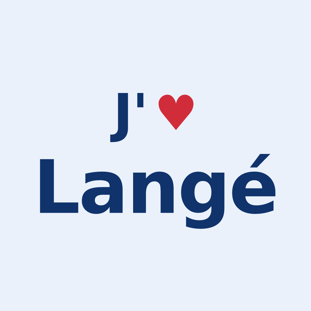 Sticker personnalisé Langé — design J'aime Langé