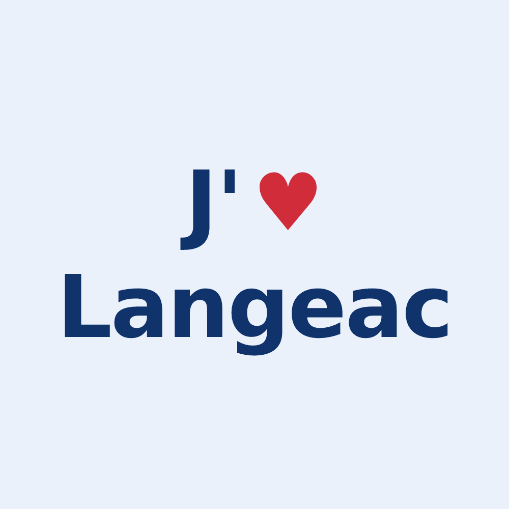 Sticker personnalisé Langeac — design J'aime Langeac