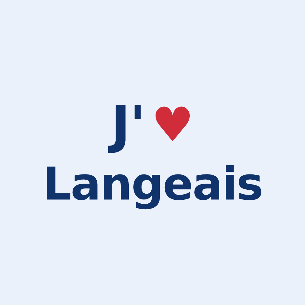 Sticker personnalisé Langeais — design J'aime Langeais