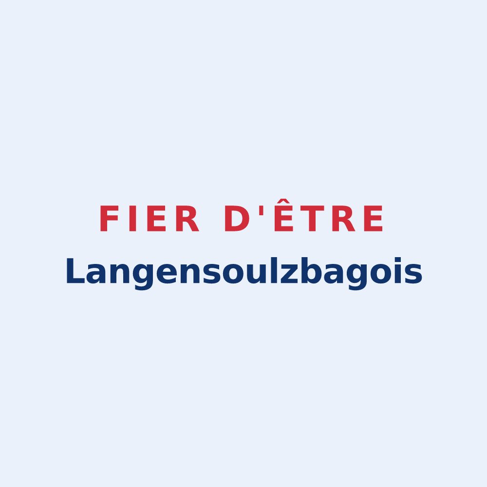 Sticker « Fier d'être Langensoulzbagois » — design pour Langensoultzbach