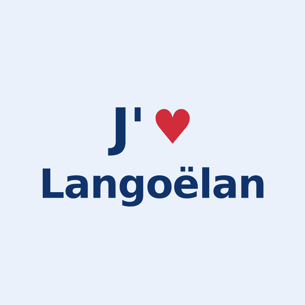 Sticker personnalisé Langoëlan — design J'aime Langoëlan