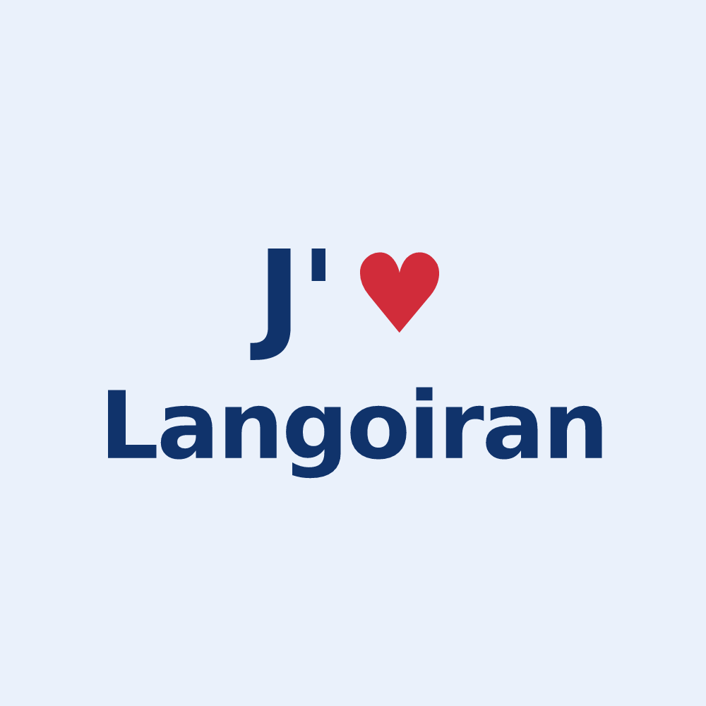 Sticker personnalisé Langoiran — design J'aime Langoiran
