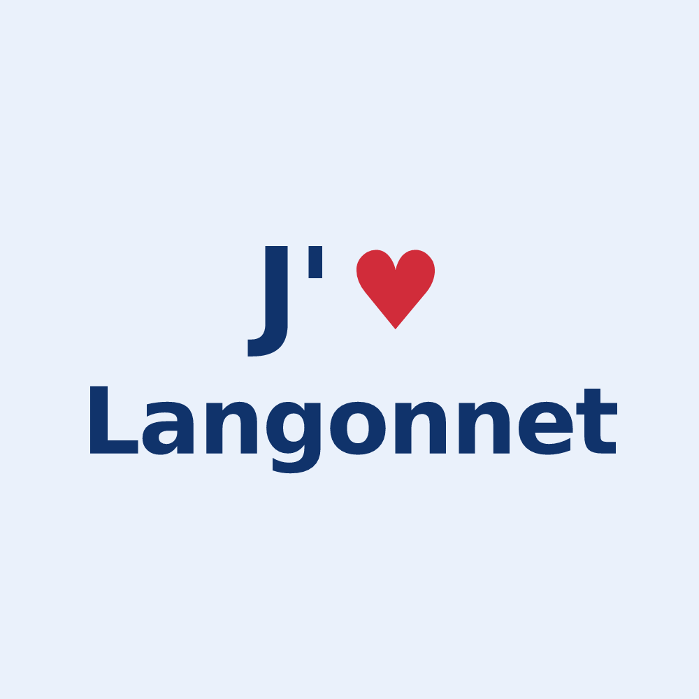 Sticker personnalisé Langonnet — design J'aime Langonnet