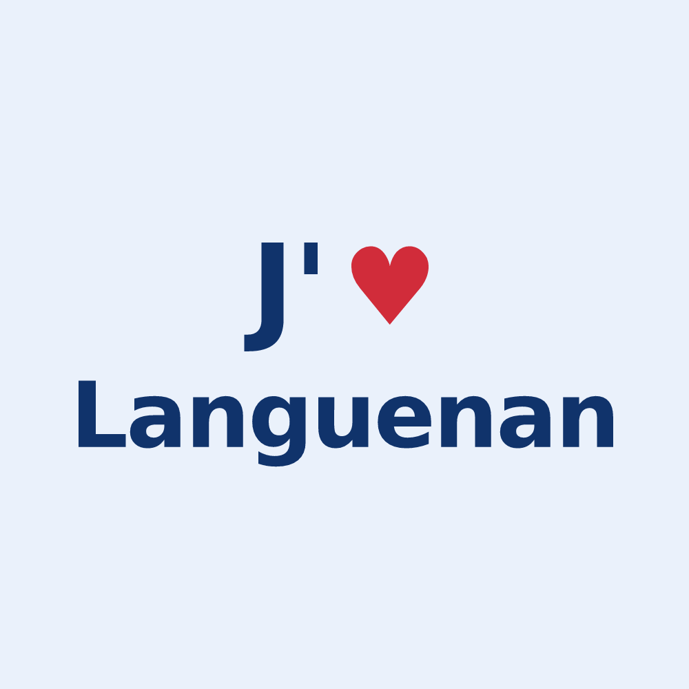Sticker personnalisé Languenan — design J'aime Languenan