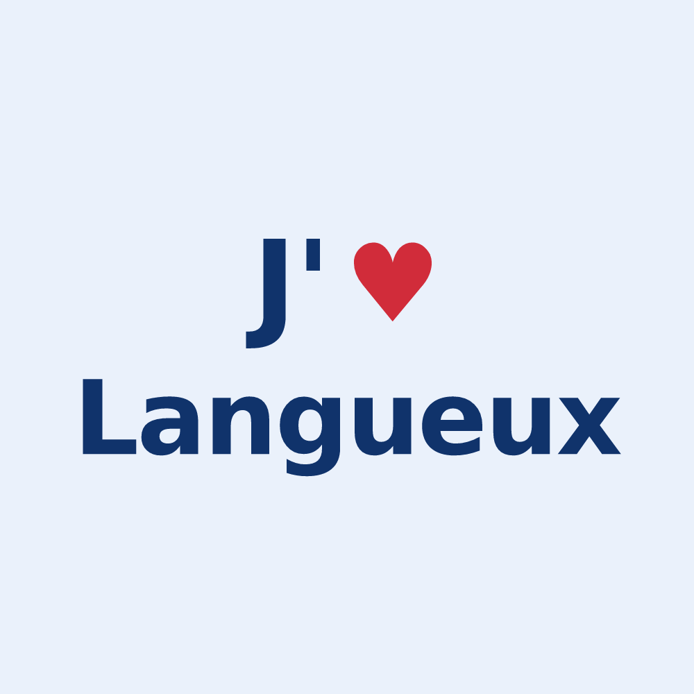 Sticker personnalisé Langueux — design J'aime Langueux
