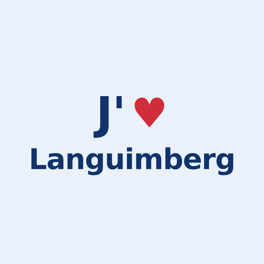 Sticker personnalisé Languimberg — design J'aime Languimberg