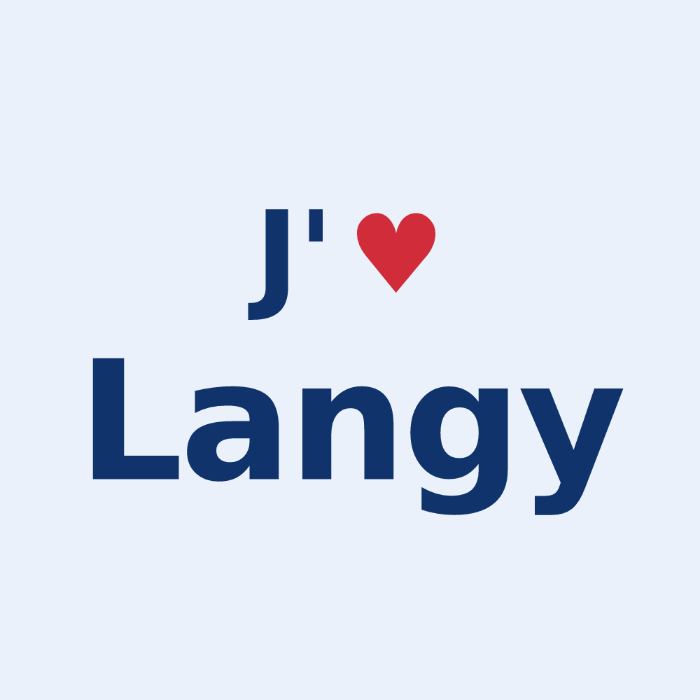 Sticker personnalisé Langy — design J'aime Langy