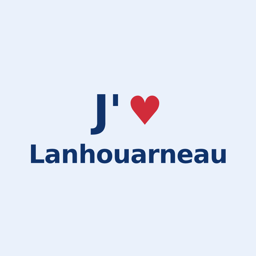Sticker personnalisé Lanhouarneau — design J'aime Lanhouarneau