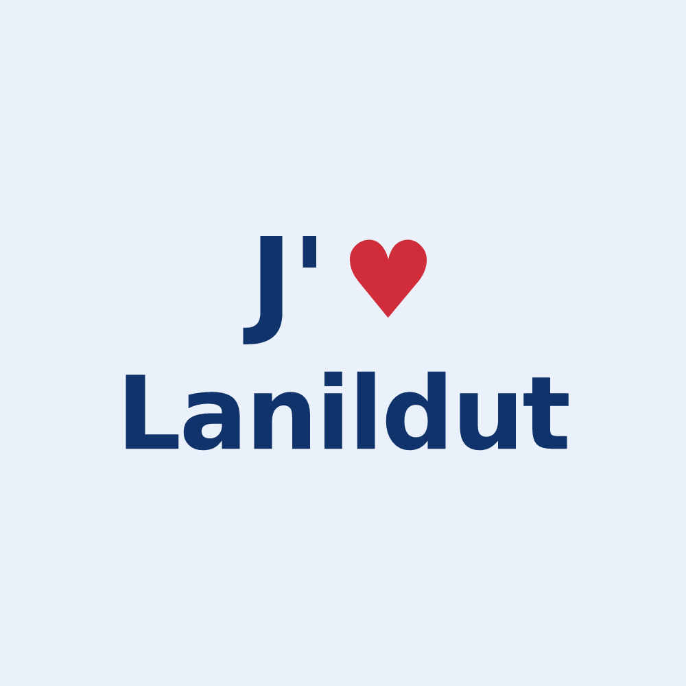 Sticker personnalisé Lanildut — design J'aime Lanildut
