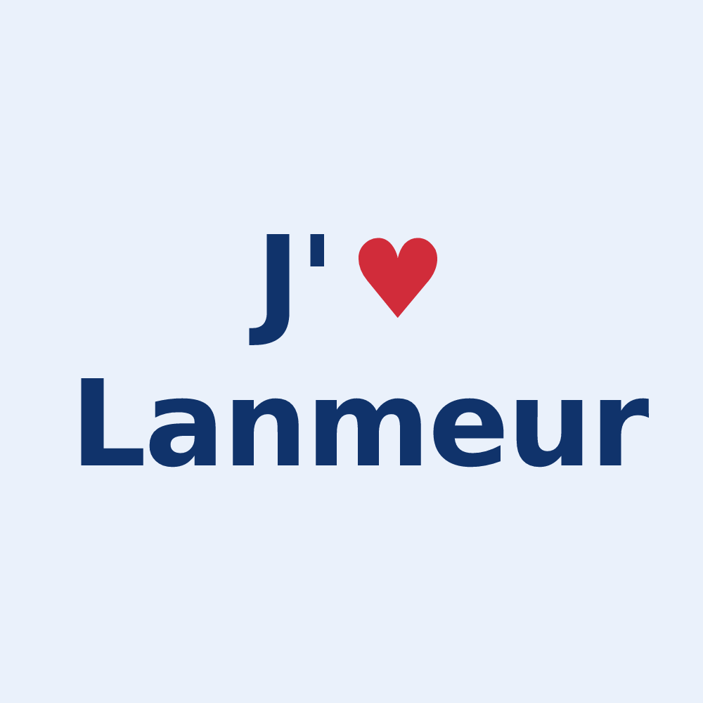 Sticker personnalisé Lanmeur — design J'aime Lanmeur