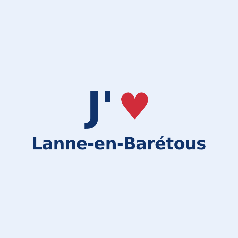 Sticker personnalisé Lanne-en-Barétous — design J'aime Lanne-en-Barétous