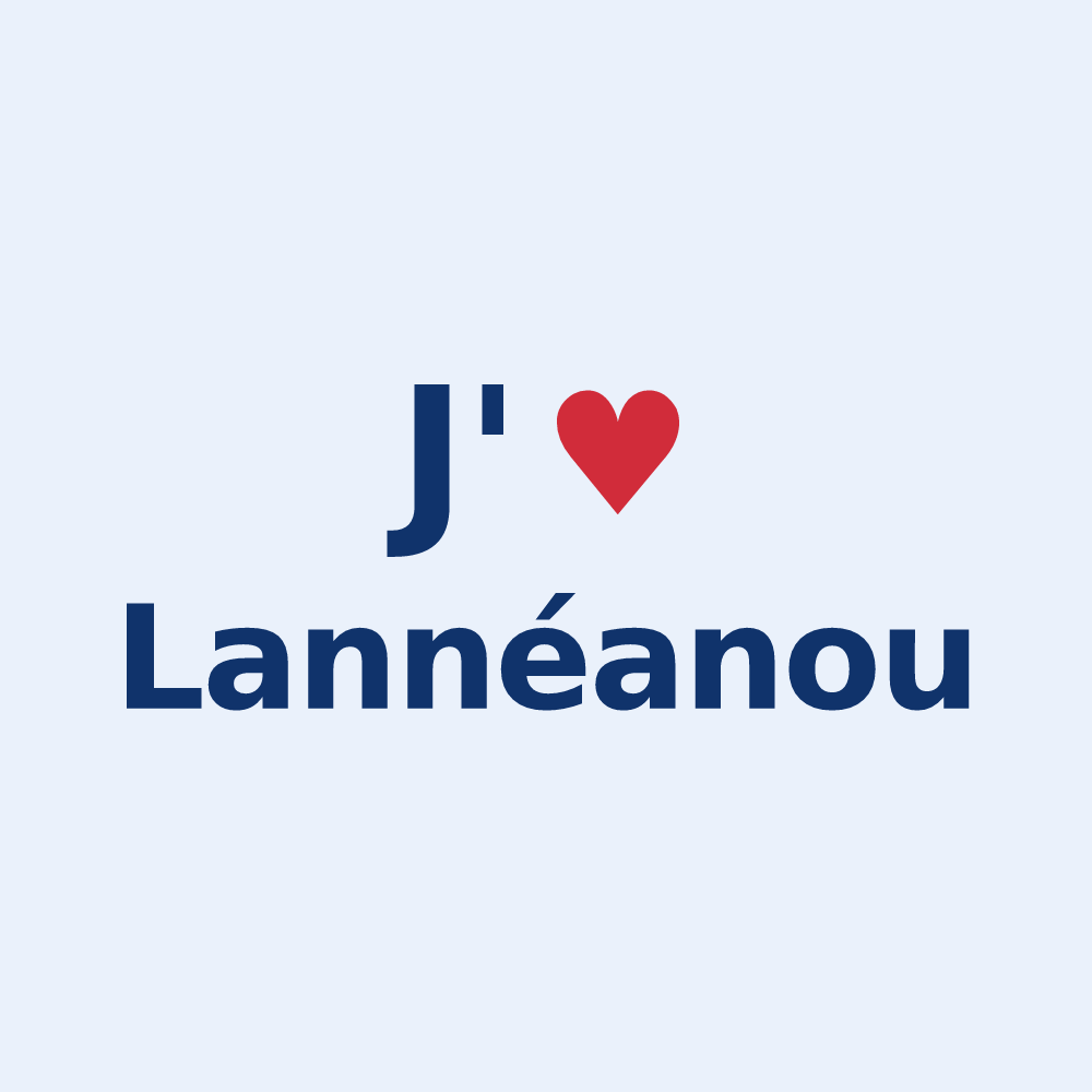 Sticker personnalisé Lannéanou — design J'aime Lannéanou