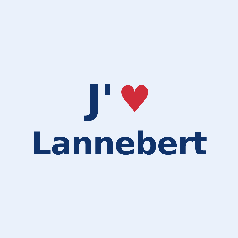 Sticker personnalisé Lannebert — design J'aime Lannebert