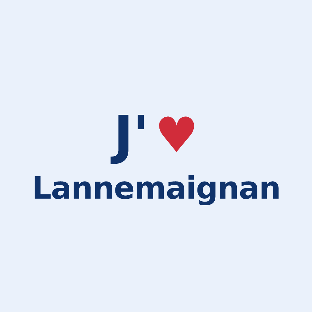 Sticker personnalisé Lannemaignan — design J'aime Lannemaignan