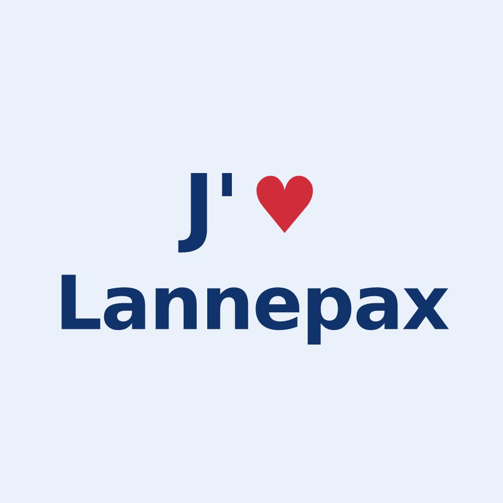 Sticker personnalisé Lannepax — design J'aime Lannepax
