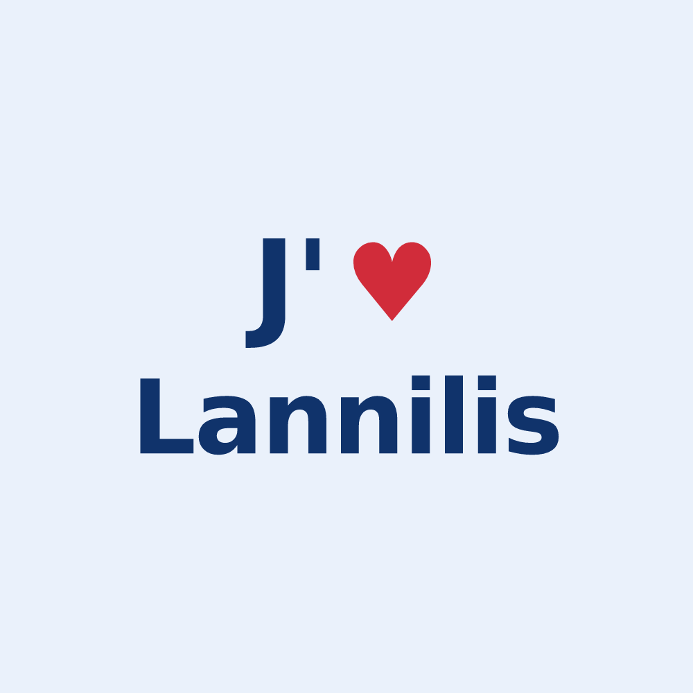 Sticker personnalisé Lannilis — design J'aime Lannilis