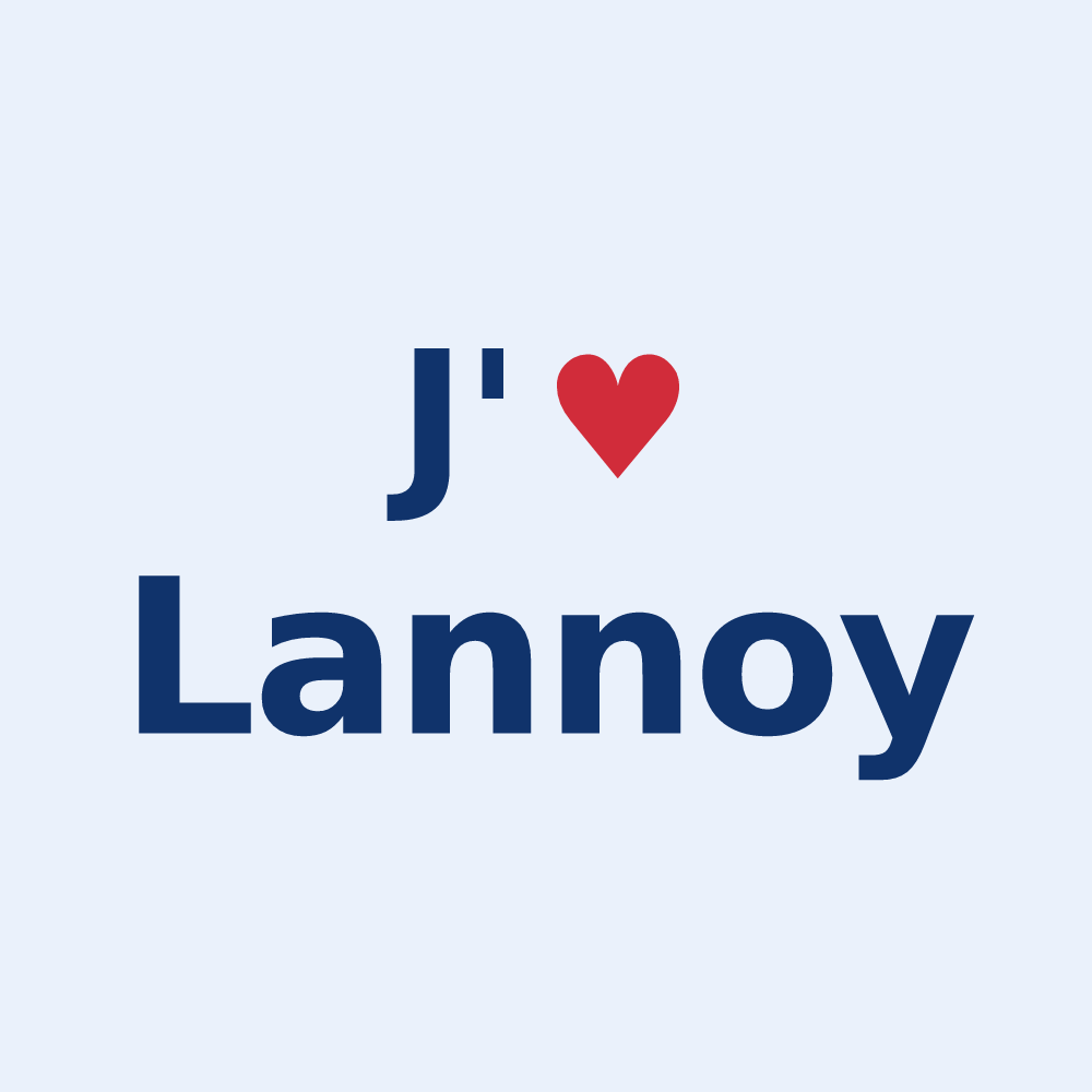 Sticker personnalisé Lannoy — design J'aime Lannoy