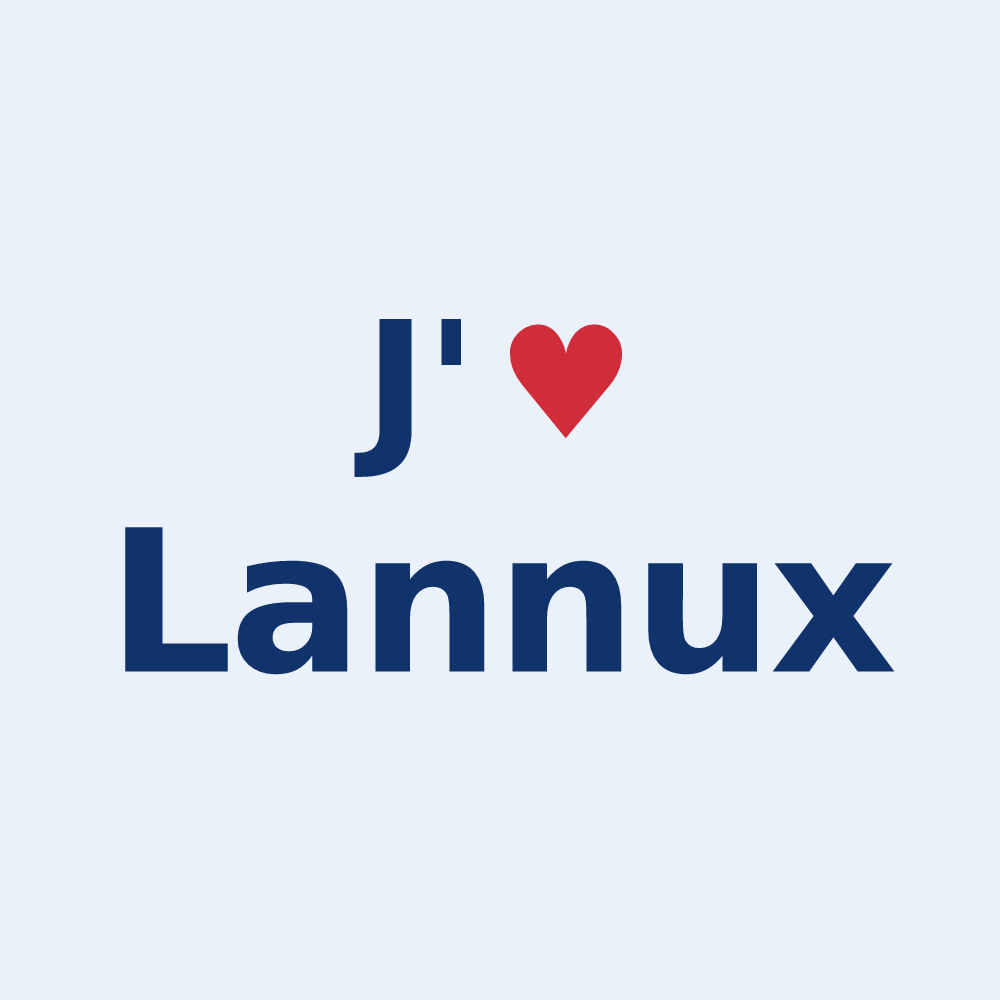 Sticker personnalisé Lannux — design J'aime Lannux