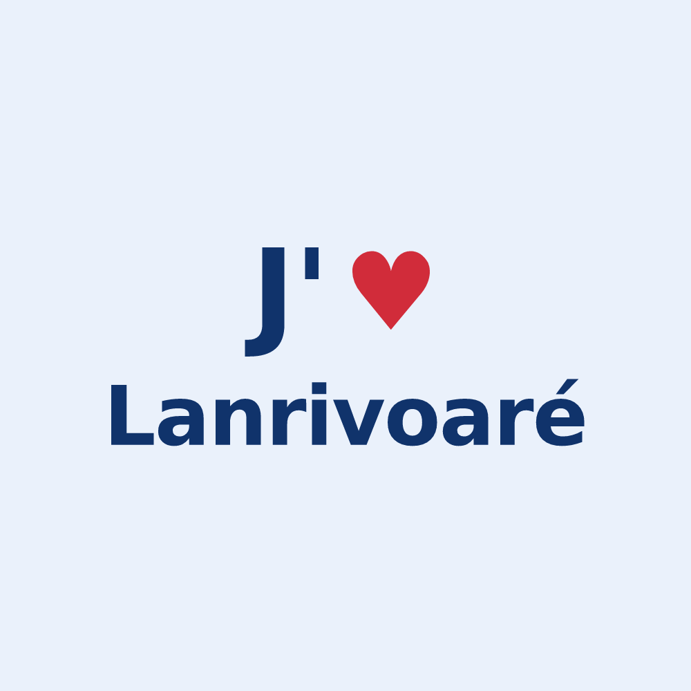 Sticker personnalisé Lanrivoaré — design J'aime Lanrivoaré