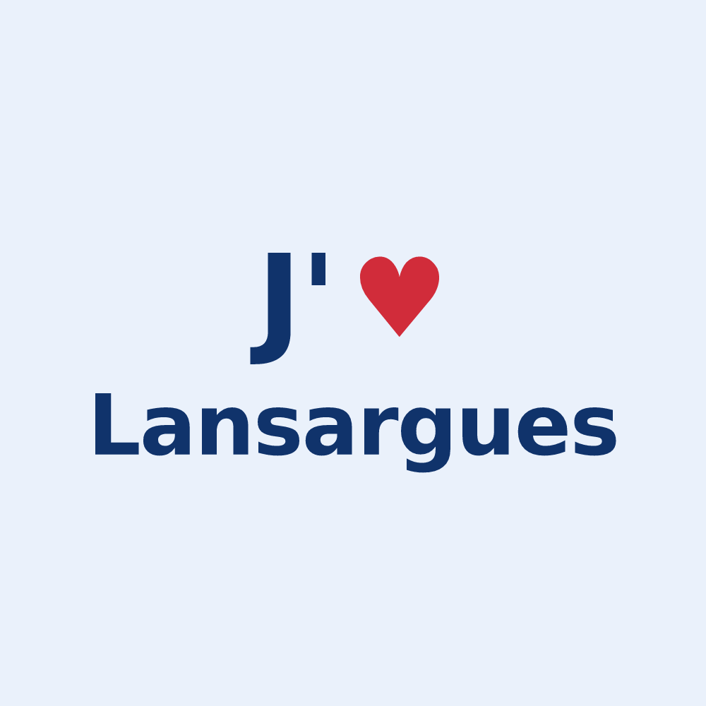 Sticker personnalisé Lansargues — design J'aime Lansargues