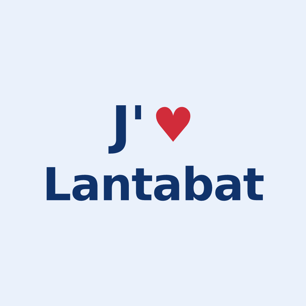 Sticker personnalisé Lantabat — design J'aime Lantabat