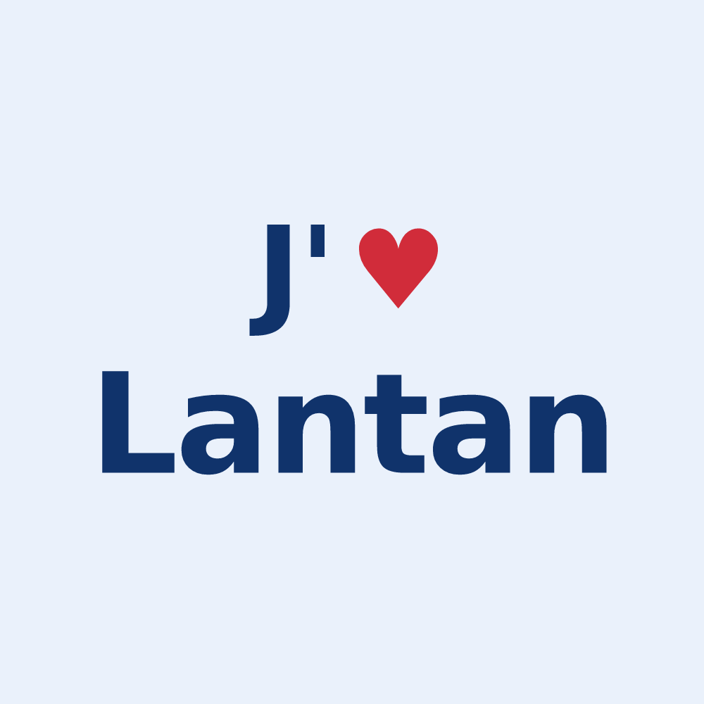 Sticker personnalisé Lantan — design J'aime Lantan