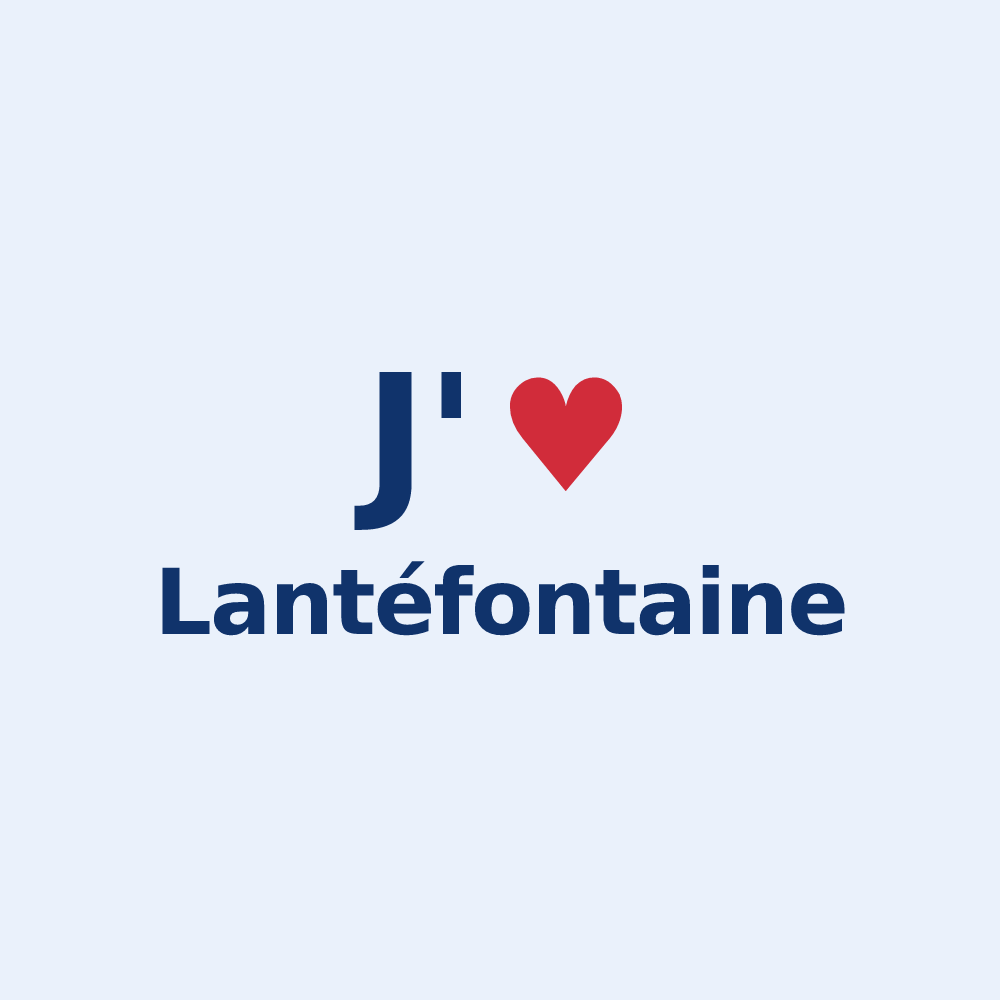 Sticker personnalisé Lantéfontaine — design J'aime Lantéfontaine