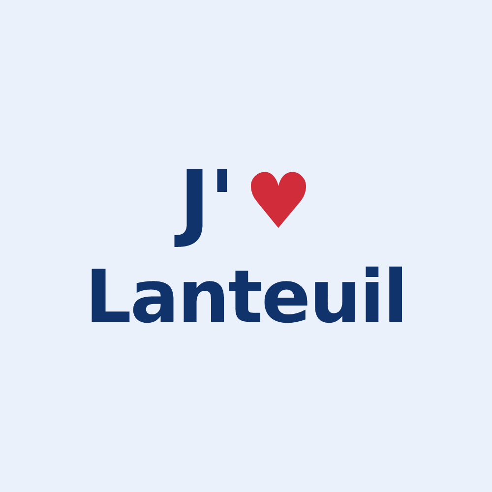 Sticker personnalisé Lanteuil — design J'aime Lanteuil