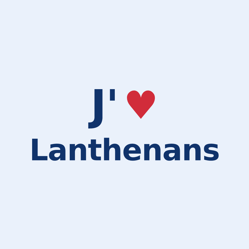 Sticker personnalisé Lanthenans — design J'aime Lanthenans