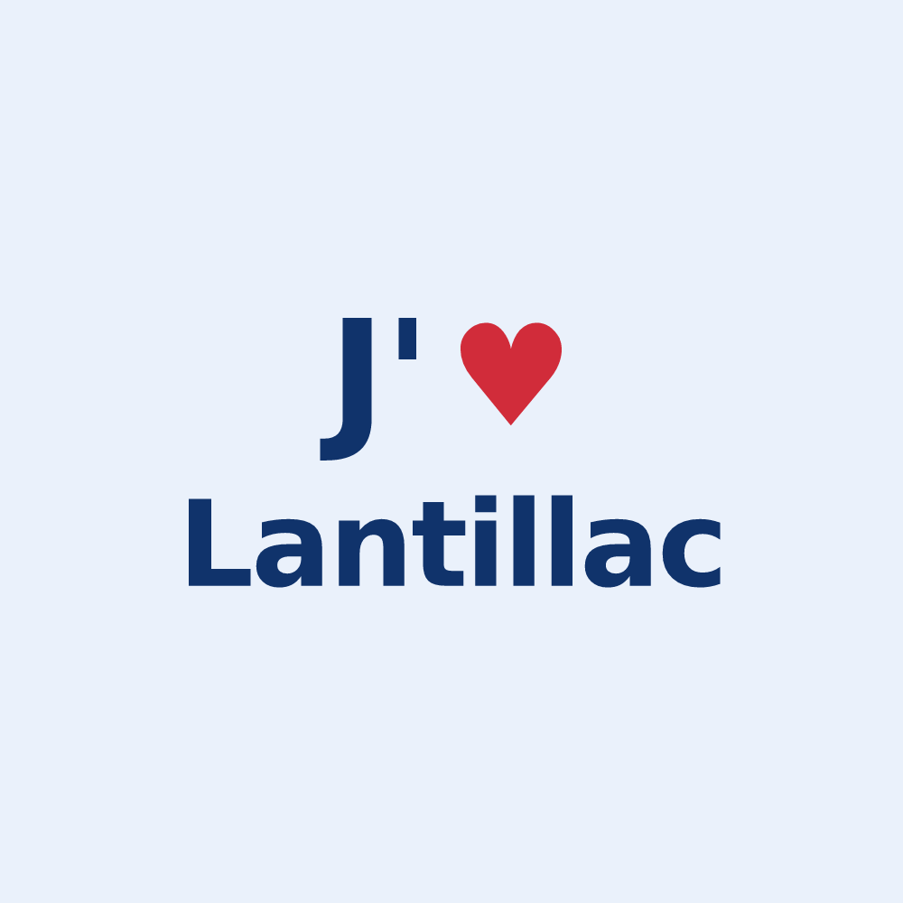 Sticker personnalisé Lantillac — design J'aime Lantillac