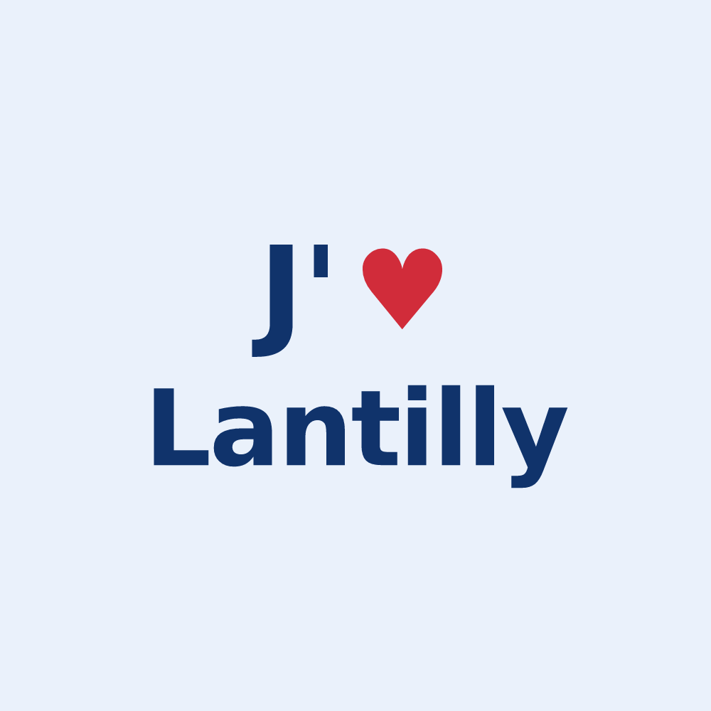 Sticker personnalisé Lantilly — design J'aime Lantilly