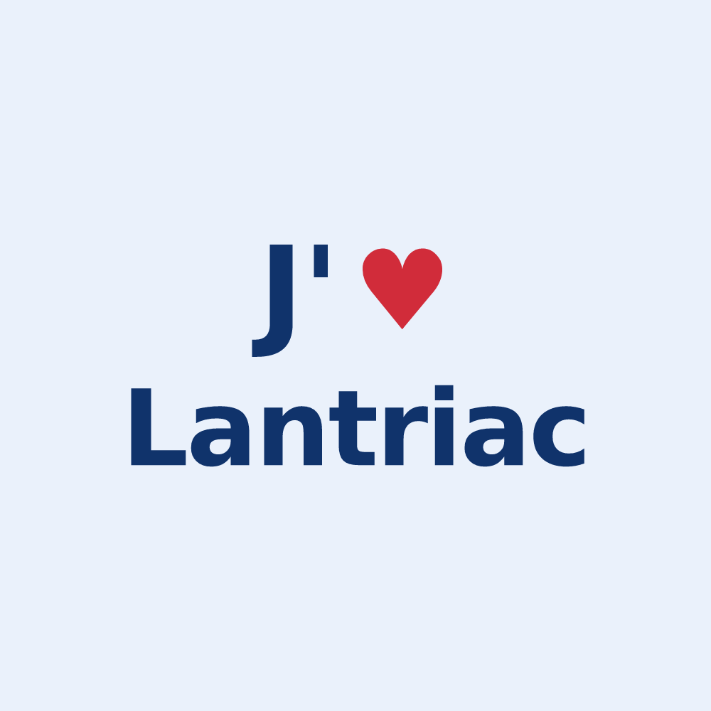Sticker personnalisé Lantriac — design J'aime Lantriac