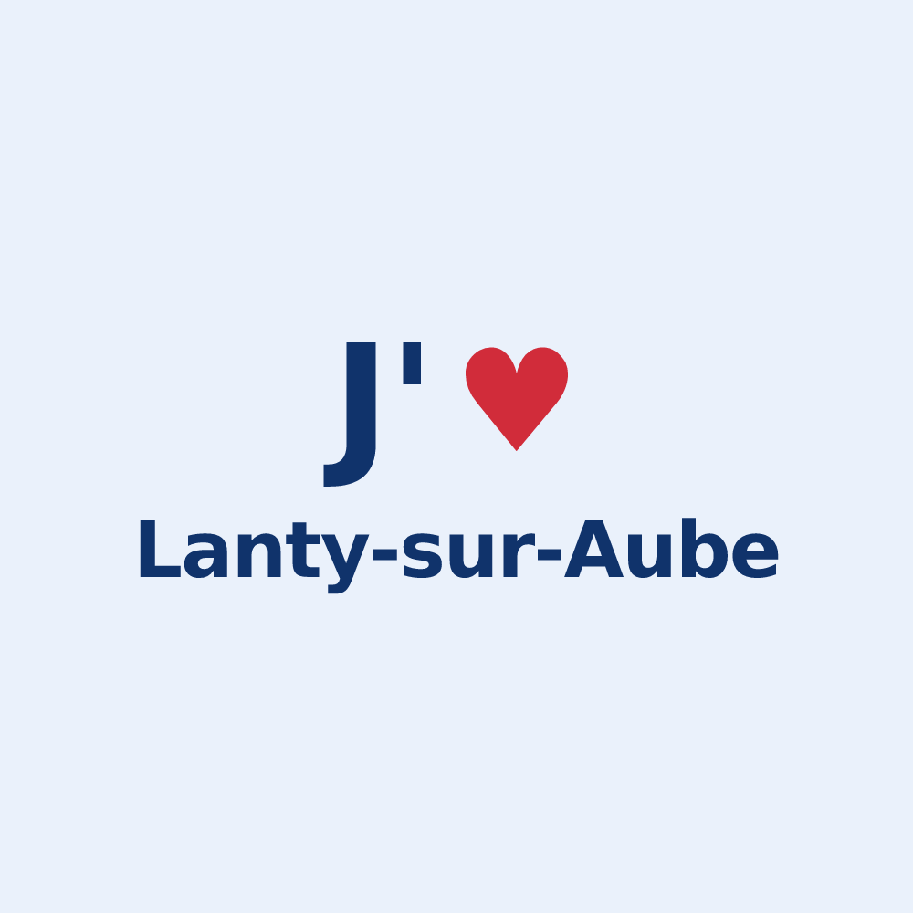 Sticker personnalisé Lanty-sur-Aube — design J'aime Lanty-sur-Aube