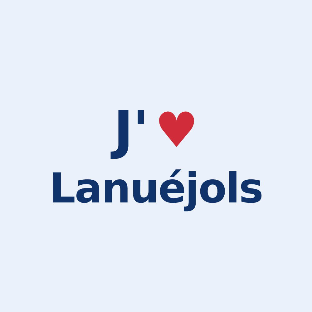 Sticker personnalisé Lanuéjols — design J'aime Lanuéjols