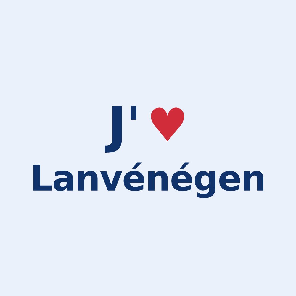 Sticker personnalisé Lanvénégen — design J'aime Lanvénégen