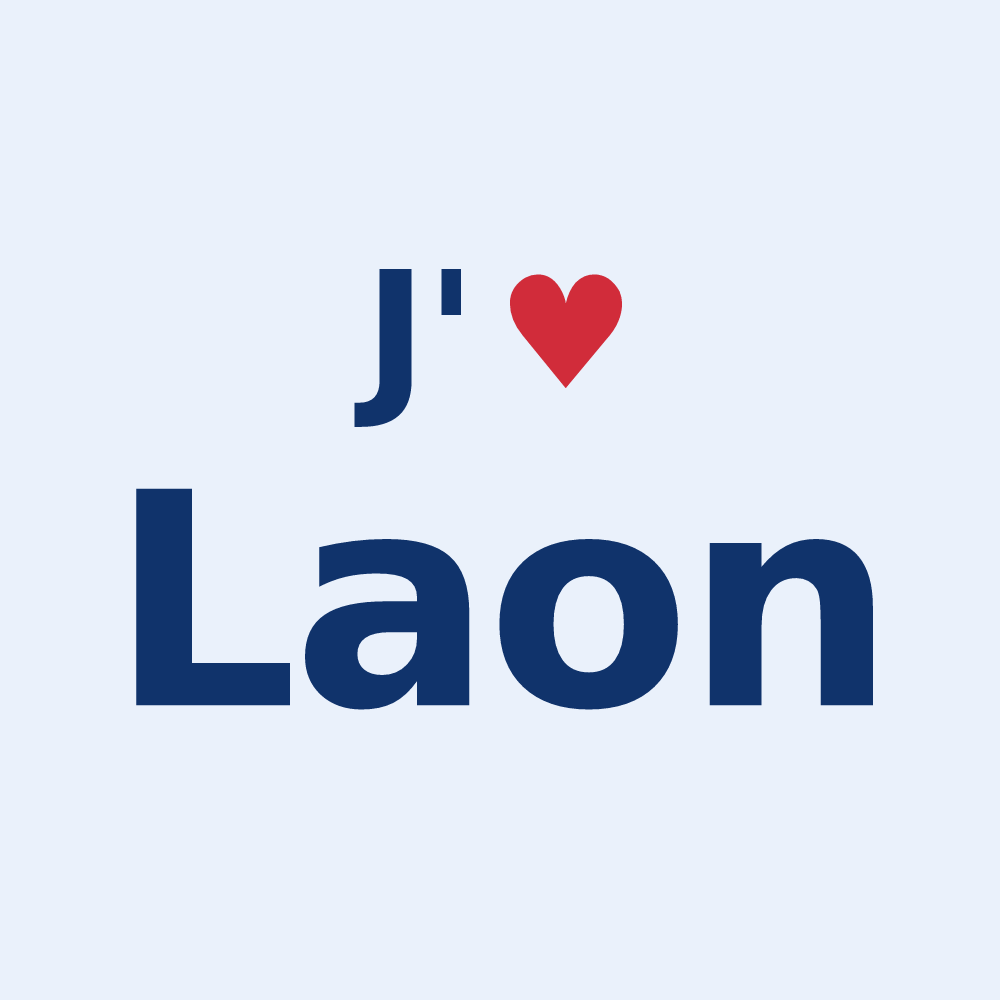 Sticker personnalisé Laon — design J'aime Laon