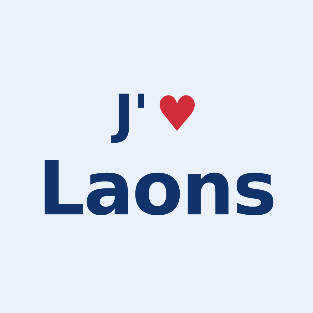 Sticker personnalisé Laons — design J'aime Laons