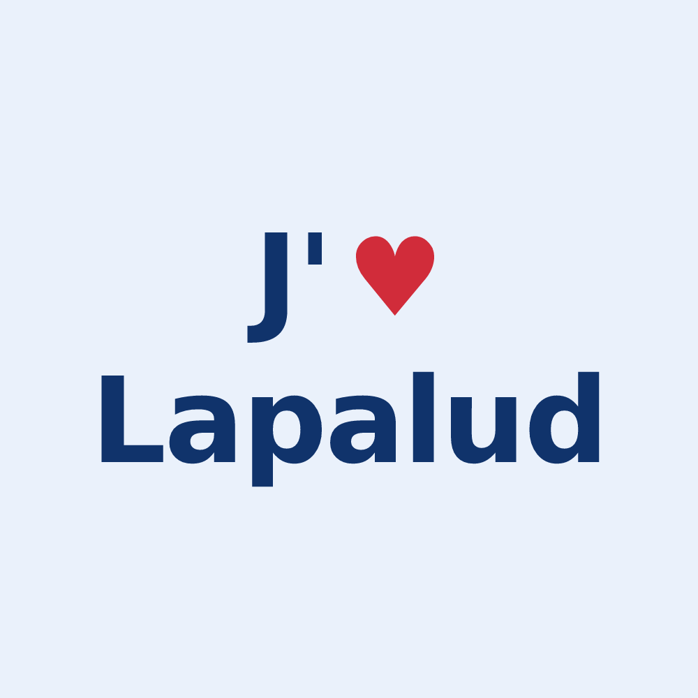 Sticker personnalisé Lapalud — design J'aime Lapalud