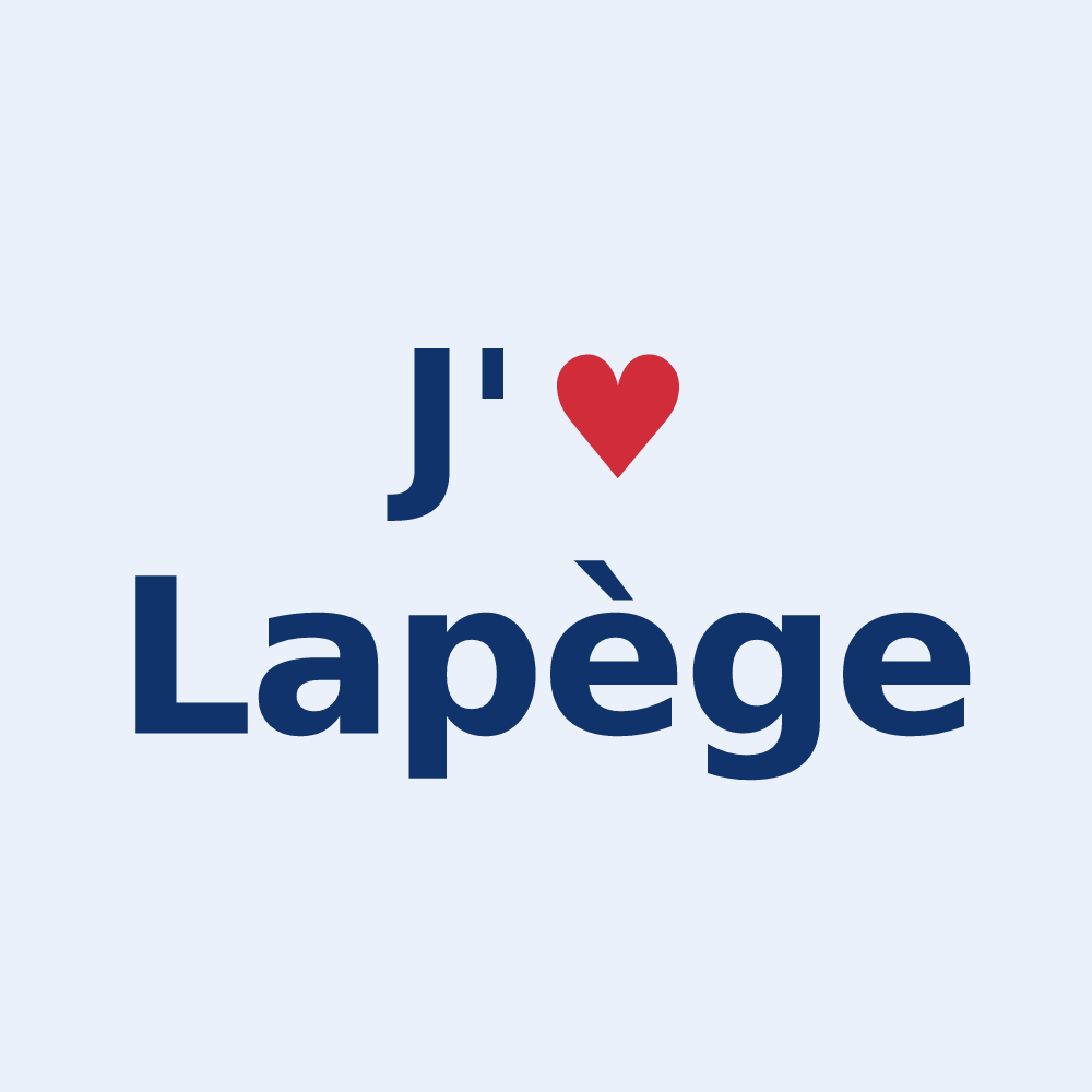 Sticker personnalisé Lapège — design J'aime Lapège