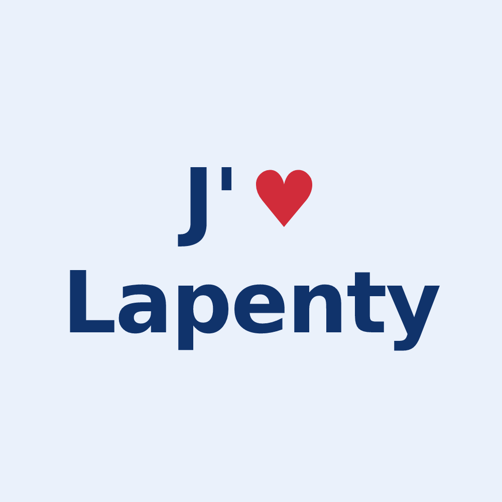 Sticker personnalisé Lapenty — design J'aime Lapenty