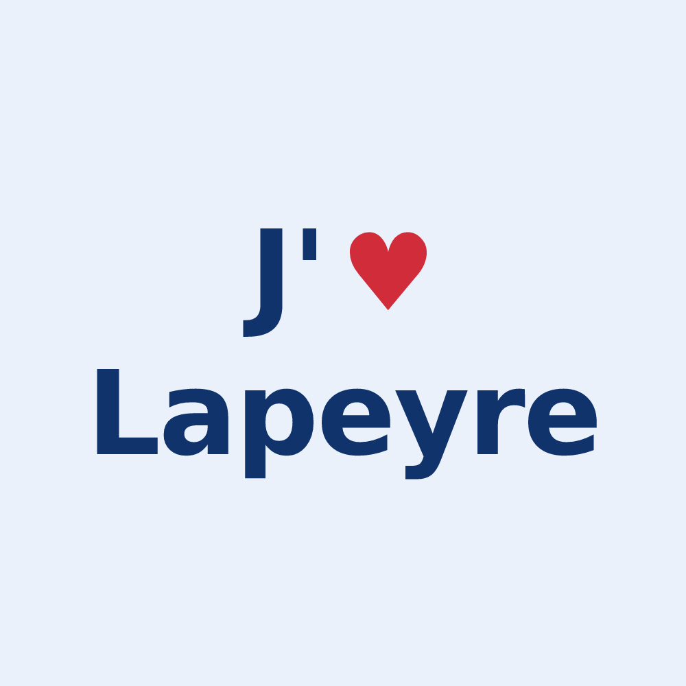 Sticker personnalisé Lapeyre — design J'aime Lapeyre